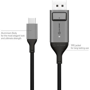 Alogic 2 m (78.74") DisplayPort/USB A/V Cable for Notebook, Phone, Monitor, Projector, TV, MacBook, iPad Pro, MAC - 1 - Fi