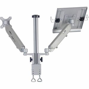 Tripp Lite series DDR1732NBMTAA Clamp Mount for Notebook, Monitor, Flat Panel Display, HDTV - Silver  - 1 Display(s) Suppo