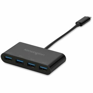 Kensington CH1200 USB Hub - USB 3.2 Gen 2 (3.1 Gen 2) Type-C - External - Black - 4 Total USB Port(s) - ChromeOS, Mac, Win