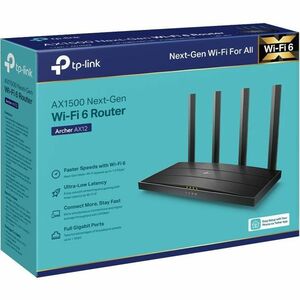 TP-Link Archer AX12 Wi-Fi 6 IEEE 802.11 a/b/g/n/ac/ax Ethernet Wireless Router - Dual Band - 2.40 GHz ISM Band - 5 GHz UNI