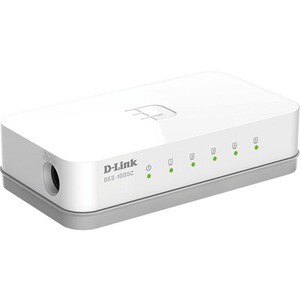 D-Link DES-1005C 5 Ports Ethernet Switch - Fast Ethernet - 100Base-TX - 2 Layer Supported - 0.78 W Power Consumption - Twi