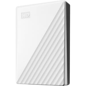 WD My Passport WDBPKJ0050BWT-WESN 5 TB Portable Hard Drive - External - White - USB 3.2 (Gen 1) - 256-bit Encryption Standard