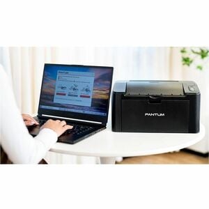 Pantum P2512W Desktop Wireless Laser Printer - Monochrome - 23 ppm Mono - Manual Duplex Print - 150 Sheets Input - Wireles