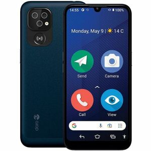 Doro 8200 64 GB Smartphone - 15,5 cm (6,1 Zoll) LCD HD+ 1560 x 720 - Octa-Core ( - 4 GB RAM - Android 12 - 4G - Blau - Bar