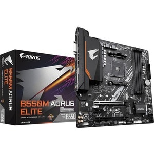 Aorus Ultra Durable B550M AORUS ELITE Desktop Motherboard - AMD B550 Chipset - Socket AM4 - Micro ATX - Ryzen 3, Ryzen 5, 