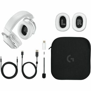 Logitech G LIGHTSPEED Wired/Wireless On-ear, Over-the-head, Over-the-ear Stereo Gaming Headset - White - Binaural - Circum