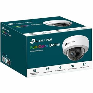 TP-Link VIGI C240 4 Megapixel Innen/Außen Netzwerkkamera - Farbe - Kuppel - Schwarz, Weiß - 30 m Infrarot/Farbe Nachtsicht
