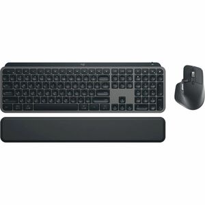 Logitech MX Keys S Combo Keyboard & Mouse - USB Membrane/Scissor Wireless Bluetooth Keyboard - Graphite - USB Wireless Blu