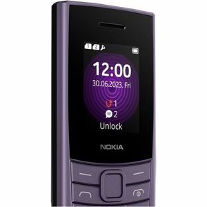 Nokia 110 4G (2023) Feature Phone - 1.8" TFT LCD QQVGA 120 x 160 - Series 30+ - 4G - Arctic Purple - Bar - 2 SIM Support -