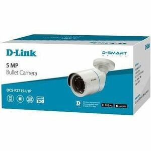 D-Link DCS-F2715-L1P 5 Megapixel Surveillance Camera - Colour - Bullet - 20 m (787.40") Infrared Night Vision - 2592 x 194