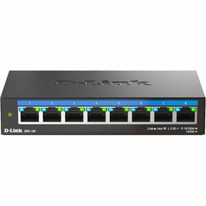 D-Link 8-Port Multi-Gigabit Unmanaged Switch - 8.0 Ports - 2.5 Gigabit Ethernet, Gigabit Ethernet - 2.5GBase-T, 10/100/100