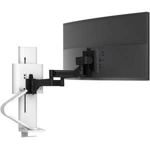 Ergotron TRACE Clamp Mount for Monitor - White - 96.5 cm (38") Screen Support - 9.75 kg Load Capacity - 75 x 75, 100 x 100