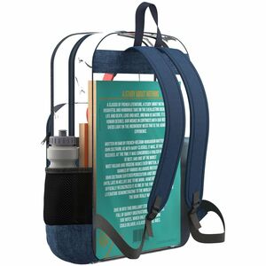 Extreme Clear Backpack w/2 Compartments (See-Through Backpack) - Vinyl Body - Shoulder Strap, Handle