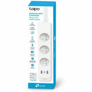 Tapo Smart Wi-Fi Power Strip - 3 x AC Power - 1.50 m Cord - 10 A Current - 120 V AC, 230 V AC Voltage - 2.30 kW