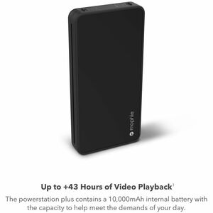 mophie Universal Powerstation Plus for Lightning and USB-C Devices - Up to 20W of Portable Power, Integrated Lightning and