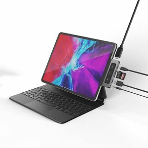 Targus HyperDrive 6-in-1 USB-C Media Hub - for iPad, Monitor - USB Type C - 4K @ 60Hz - 2 x USB Ports - 1 x USB Type-A Por