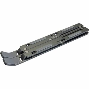 Amer Folding Travel Laptop Tablet Stand (Gray) - 5.71" Height x 7.09" Width x 10.04" Depth - Aluminum Alloy - Gray