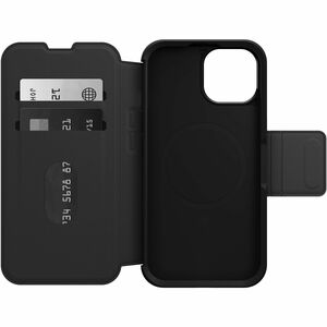 OtterBox Strada Carrying Case (Folio) Apple iPhone 13, iPhone 14, iPhone 15 Smartphone - Black - 1