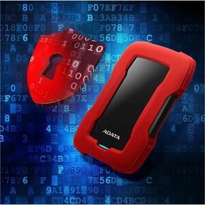 Adata HD330 AHD330-1TU31-CRD 1 TB Portable Hard Drive - External - Red - Gaming Console Device Supported - USB 3.2 (Gen 1)