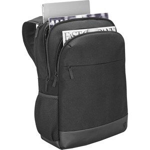 V7 Eco-Friendly CBP17-ECO-BLK Estojo de transporte (Mochila) para 43.2 cm (17") para 43.9 cm (17.3") Notebook - Preto - Po