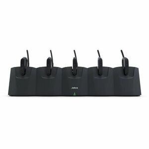 Jabra DIV905 Dock Cradle für Headset - 5 Steckplatz/-plätze - Ladefunktion - Synchronisierfähigkeit - USB Typ-B - Schwarz