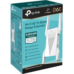 Extension pour points d'accès sans fil TP-Link RE815XE - Triples Bandes - Wi-Fi 6E - IEEE 802.11 a/b/g/n/ac/ax - 5,27 Gbit