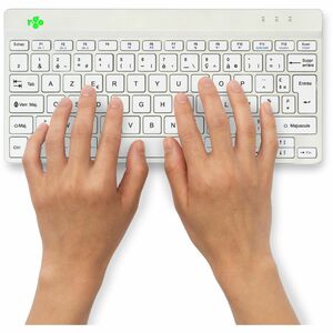 R-Go Compact Break clavier ergonomique AZERTY (FR) - bluetooth, blanc