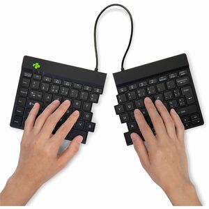 R-Go Split Break Keyboard - R-Go Split Break ergonomic keyboard, with break software, Bluetooth 5.0, AZERTY (BE) layout, w