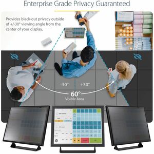 StarTech.com 17-inch 5:4 Computer Monitor Privacy Filter, Anti-Glare Privacy Screen w/51% Blue Light Reduction, +/- 30 deg