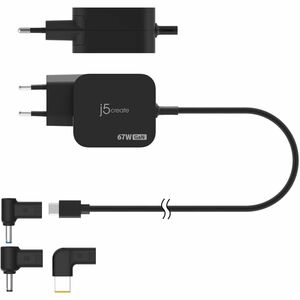 j5create JUP1565DCE3A-EN 67 W AC Adapter - 1 Pack - Universal Adapter - For MacBook, iPad Pro, MacBook Pro, iPad Air, iPad