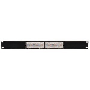 Tripp Lite by Eaton N052-012 12 Port(s) Network Patch Panel - TAA Compliant - 12 x RJ-45 - 12 x RJ-11 - 1U High - 19" Wide