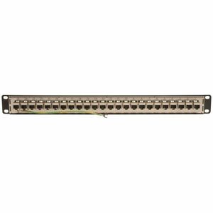 Tripp Lite series N254-024-SH 24 Port(s) Network Patch Panel - Black - TAA Compliant - 24 x RJ-45 - 24 x RJ-11 - 1U High -