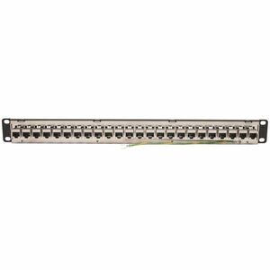 Tripp Lite series N254-024-SH-6A 24 Port(s) Network Patch Panel - 24 x RJ-45 - 1U High - 19" Wide - Rack-mountable