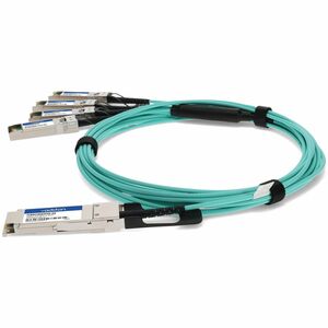 AddOn 5 m Fibre Optic Network Cable - 1 - TAA Compliant - Cable for Network Device - First End: 1 x QSFP+ Network - Male -