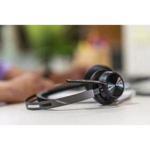 Auriculares Poly Voyager Focus 2 Con cable/Inalámbrico Sobre la cabeza, Sobre la oreja Estéreo - Negro - Certificación Mic