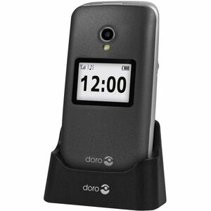 Téléphone portable standard Doro 2424 - Écran 6,1 cm (2,4") 320 x 240 - 8 Mo RAM - Gris - Ouverture "Clamshell" (coquillag