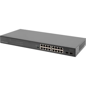 Digitus 16 Ports Ethernet Switch - Gigabit Ethernet - 1000Base-X, 10/100/1000Base-T - 3 Layer Supported - Modular - 2 SFP 
