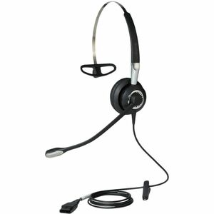 Jabra BIZ 2400 II QD Wired Over-the-head Mono Headset - Black - Monaural - Supra-aural - 150 Hz to 6.80 kHz - Noise Cancel