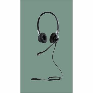 Jabra BIZ 2400 II QD Wired Over-the-head Stereo Headset - Black - Binaural - Supra-aural - Noise Canceling - Quick Disconnect