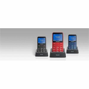Panasonic Teléfono de fácil uso con pantalla de 2.4" brillante y de fácil lectura. Botones iluminados de gran tamaño. Func