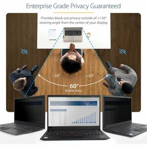 StarTech.com Plastic Anti-glare Privacy Screen Filter - Transparent - 1 - For 39.6 cm (15.6") Widescreen LCD Notebook - 16