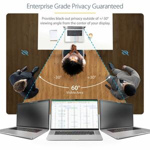 StarTech.com 14-inch MacBook Pro 21/23 Laptop Privacy Screen, Anti-Glare Privacy Filter w/51% Blue Light Reduction, Matte/