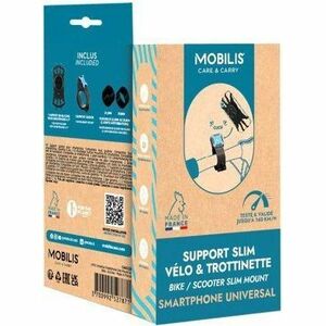 Montage Embarqué MOBILIS U.FIX pour Smartphone, Vélo, Détenteur Smartphone - Noir - Paysage/Portrait - 10,2 cm à 17,8 cm (