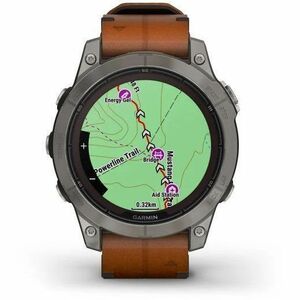 Garmin fēnix 7 Pro Smart Watch - Titanium Case Color - Chestnut Band Color - Titanium Body Material - Fiber Reinforced Pol
