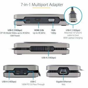 USB-C Multiport Adapter/Hub 4K HDMI/VGA