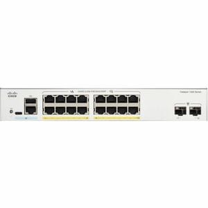 Cisco Catalyst 1300 C1300-16P-2G 16 Ports Manageable Ethernet Switch - Gigabit Ethernet - 1000Base-X, 10/100/1000Base-T - 