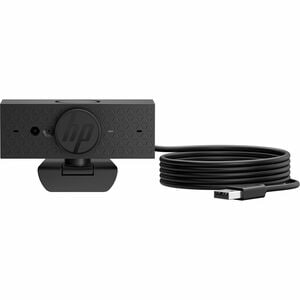 HP 625 网络摄像头 - 4 百万象素 - 60 fps - A 型 USB - 1920 x 1080 视频 - 自动对焦 - 92° 角度 - 麦克风 - Windows 11, Windows 10