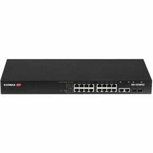 Switch Ethernet Edimax IGS-5218PLC 16 Porte - Gigabit Ethernet - 10/100/1000Base-T - 2 Layer supportato - 2 Slot SFP - 360