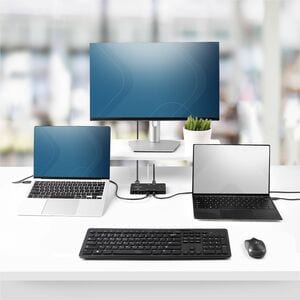 StarTech.com 2-Port USB-C KVM-Switch, Ein 4K 60Hz HDMI Monitor, Dual 100W Power Delivery Pass-Through Ports, USB Betrieben