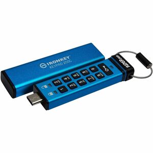 IronKey Keypad 200 128GB USB 3.2 (Gen 1) Type C Flash Drive - 128 GB - USB 3.2 (Gen 1) Type C - 280 MB/s Read Speed - 200 